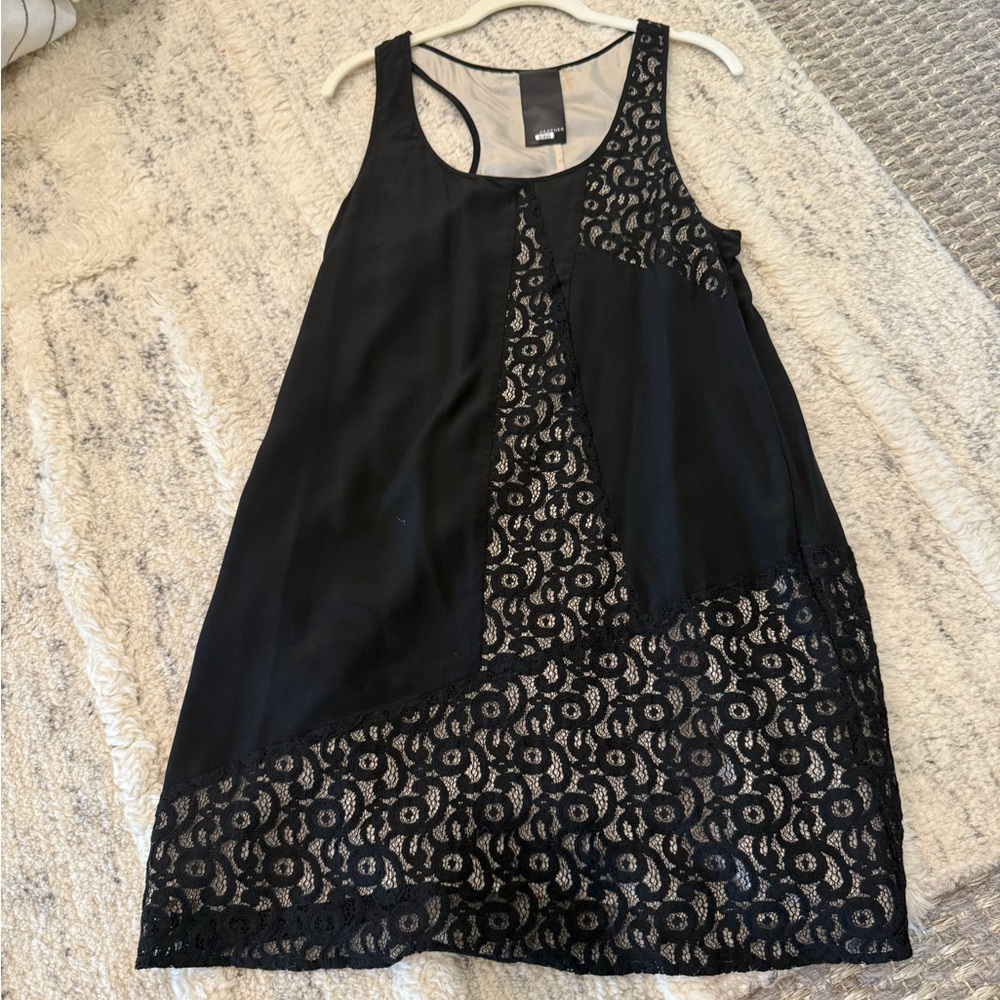 Elegant Black Lace Mini Dress